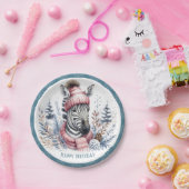 Assiettes En Carton Vibes d'hiver Zebra (Fête)