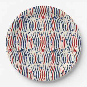 Assiettes En Carton Vibes du parti patriotique