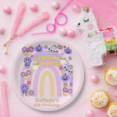 Assiettes En Carton Vibes Éffrayantes mignonnes Fantôme Super Hallowee (Fête)