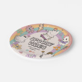 Assiettes En Carton Vibes éffrayantes Retro Amusement Halloween (Angle)