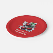 Assiettes En Carton Vibes gaies Cerises rouges Fruit Street Art Style (Angle)