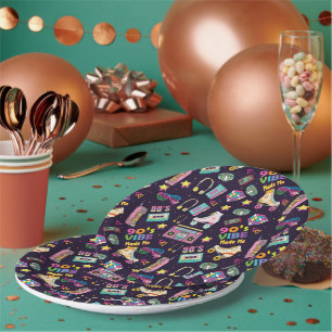 Assiettes En Carton Vibes Hip hop des années 90 Retro m'a rendu Motif