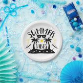 Assiettes En Carton Vibes Palm Trees Beach Wedding Party (Fête)