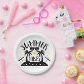 Assiettes En Carton Vibes Palm Trees Beach Wedding Party (Fête)