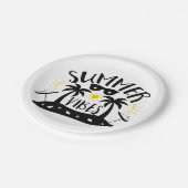 Assiettes En Carton Vibes Palm Trees Beach Wedding Party (Angle)