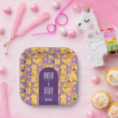 Assiettes En Carton Vibes rétro géométriques mariage d'automne (Fête)