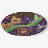Assiettes En Carton Vibrant Fun Mardi Gras Masquerade (Angle)