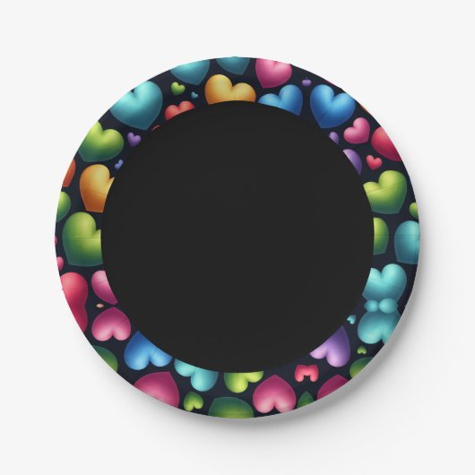 Assiettes En Carton Vibrant Love (Devant)