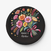 Assiettes En Carton Vibrant Mariage Bouquet Mariage (Devant)