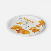 Assiettes En Carton Vibrant Serene Fall Maple Feuilles Thanksgiving (Angle)