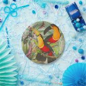 Assiettes En Carton Vibrant Tropical Toucan Birds Art Exotic Jungle (Fête)