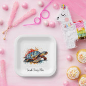 Assiettes En Carton Vibrant Voyager, custom (Fête)
