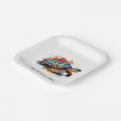 Assiettes En Carton Vibrant Voyager, custom (Angulaire)