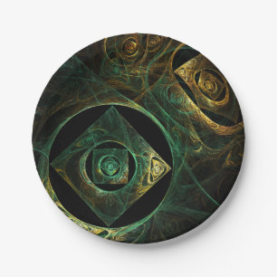 Assiettes En Carton Vibrations magiques Art Abstrait