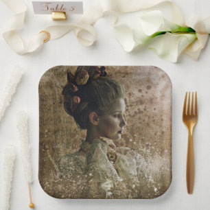 Assiettes En Carton Victorian Ghost Lady in Waiting