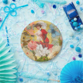 Assiettes En Carton Victorian Lady Woman Fun Carriage (Fête)