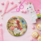 Assiettes En Carton Victorian Lady Woman Fun Carriage (Fête)
