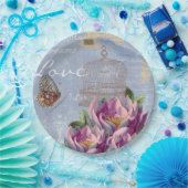 Assiettes En Carton Victorian Love Thoughts Dreams Butterfly Bird Cage (Fête)