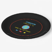 Assiettes En Carton Vidéo Gamer Pixel Nom personnalisé et âge 5e anniv (Angle)