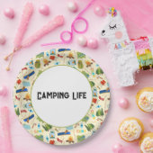Assiettes En Carton Vie du camping (Fête)