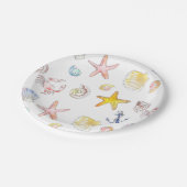 Assiettes En Carton Vie marine et Ancres (Angle)