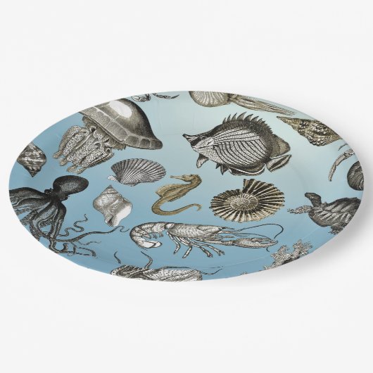 Assiettes En Carton Vie maritime (Angle)