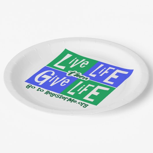 Assiettes En Carton Vie vive puis vie (Angle)