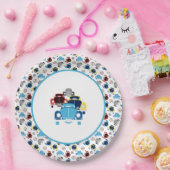 Assiettes En Carton Vieilles voitures (Fête)