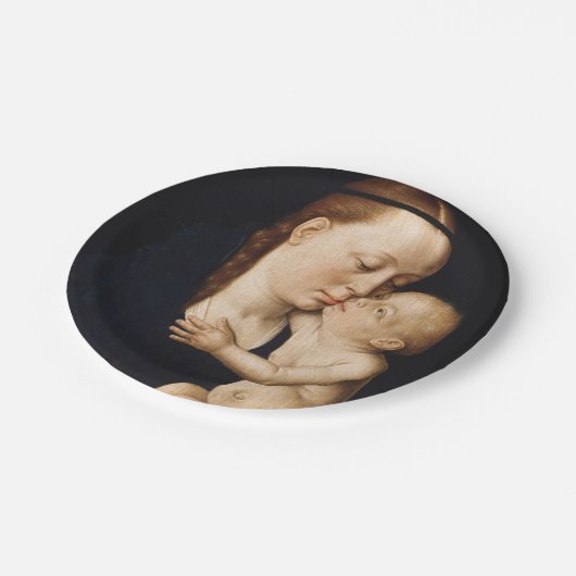 Assiettes En Carton Vierge et enfant - Noël Plaques de papier de vacan (Angle)