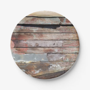 Assiettes En Carton Vieux bois rustique bateau en bois plank