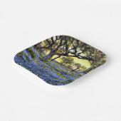 Assiettes En Carton Vieux chêne vivant arbre et cloches bleues (Angulaire)