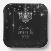 Assiettes En Carton Vieux Hollywood B & W Chandelier Sweet 16 ID1108 (Recto)