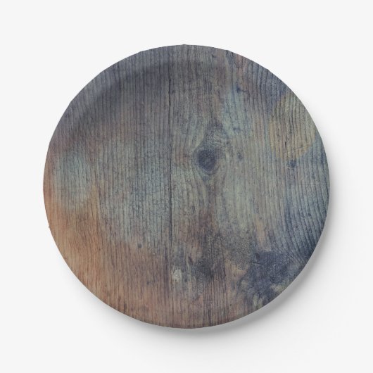 Assiettes En Carton Vieux Mariage de grange en bois rustique (Devant)