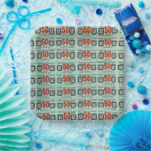 Assiettes En Carton Vieux timbres verts (Fête)