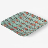 Assiettes En Carton Vieux timbres verts (Angulaire)