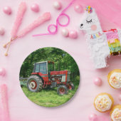 Assiettes En Carton Vieux tracteur international (Fête)