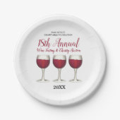 Assiettes En Carton Vignoble Vignoble Bouteille Vignoble Dégustation (Devant)