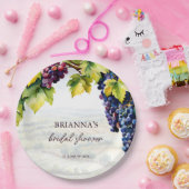 Assiettes En Carton Vignoble vin été nuptiale douche imprimé (Fête)