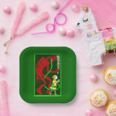 Assiettes En Carton vilain Noël krampus enfant victorien (Fête)