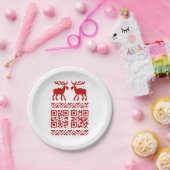 Assiettes En Carton Vilain Sweater QR Code Bonne année! (Fête)