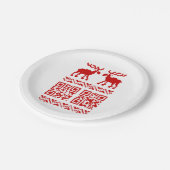 Assiettes En Carton Vilain Sweater QR Code Bonne année! (Angle)