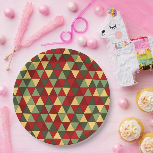 Assiettes En Carton Vilain thème de Noël triangles plaque papier (Fête)