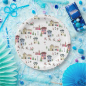 Assiettes En Carton Village de vacances (Fête)