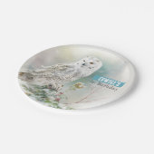 Assiettes En Carton Villes d'hiver Owl - fête d'anniversaire - (Angle)