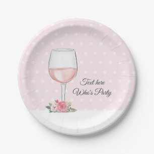 Assiettes En Carton vin, anniversaire adulte, mariage, floral