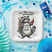Assiettes En Carton Vin de l'année le plus merveilleux Raccoon (Fête)