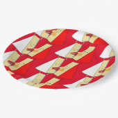 Assiettes En Carton Vin Et Fromage Invitation (Angle)