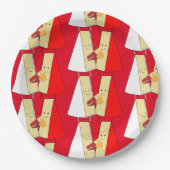 Assiettes En Carton Vin Et Fromage Invitation (Devant)