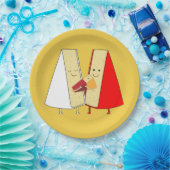 Assiettes En Carton Vin Et Fromage Invitation (Fête)