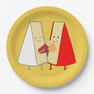 Assiettes En Carton Vin Et Fromage Invitation